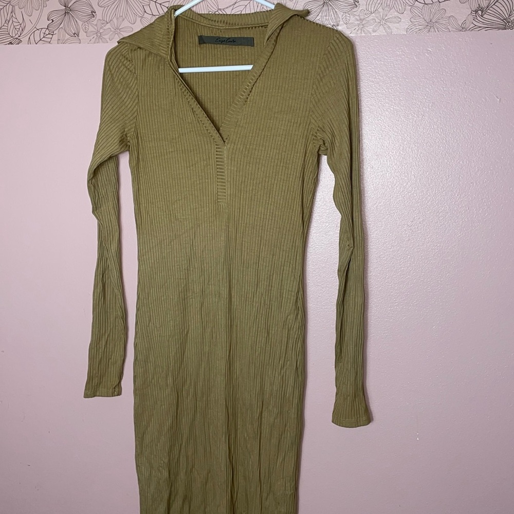 Enza Costa Ribbed Midi in Sand